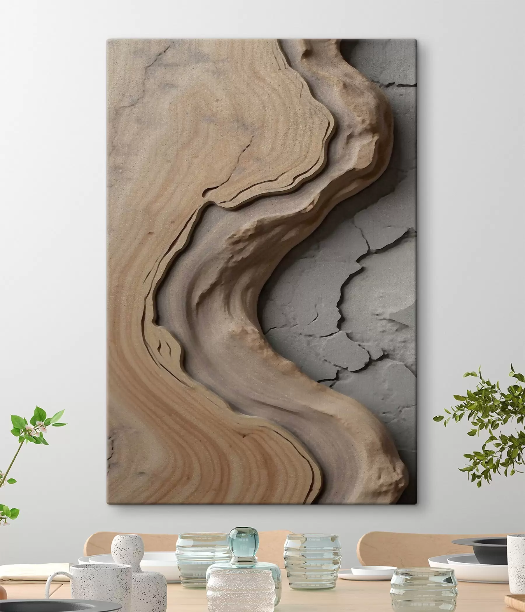 Fototapete Holz und Beton, Imitation s48105
