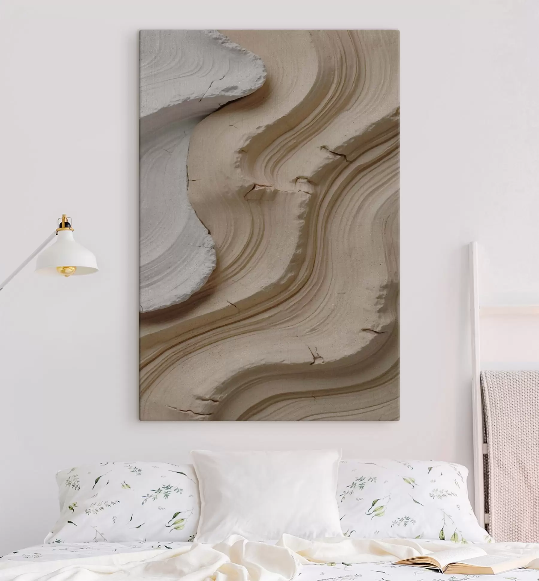 Fototapete Imitation von hellen und beigen Leisten s48108