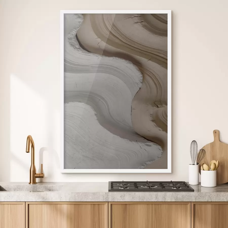 Fototapete Helle und beige Leisten f48107