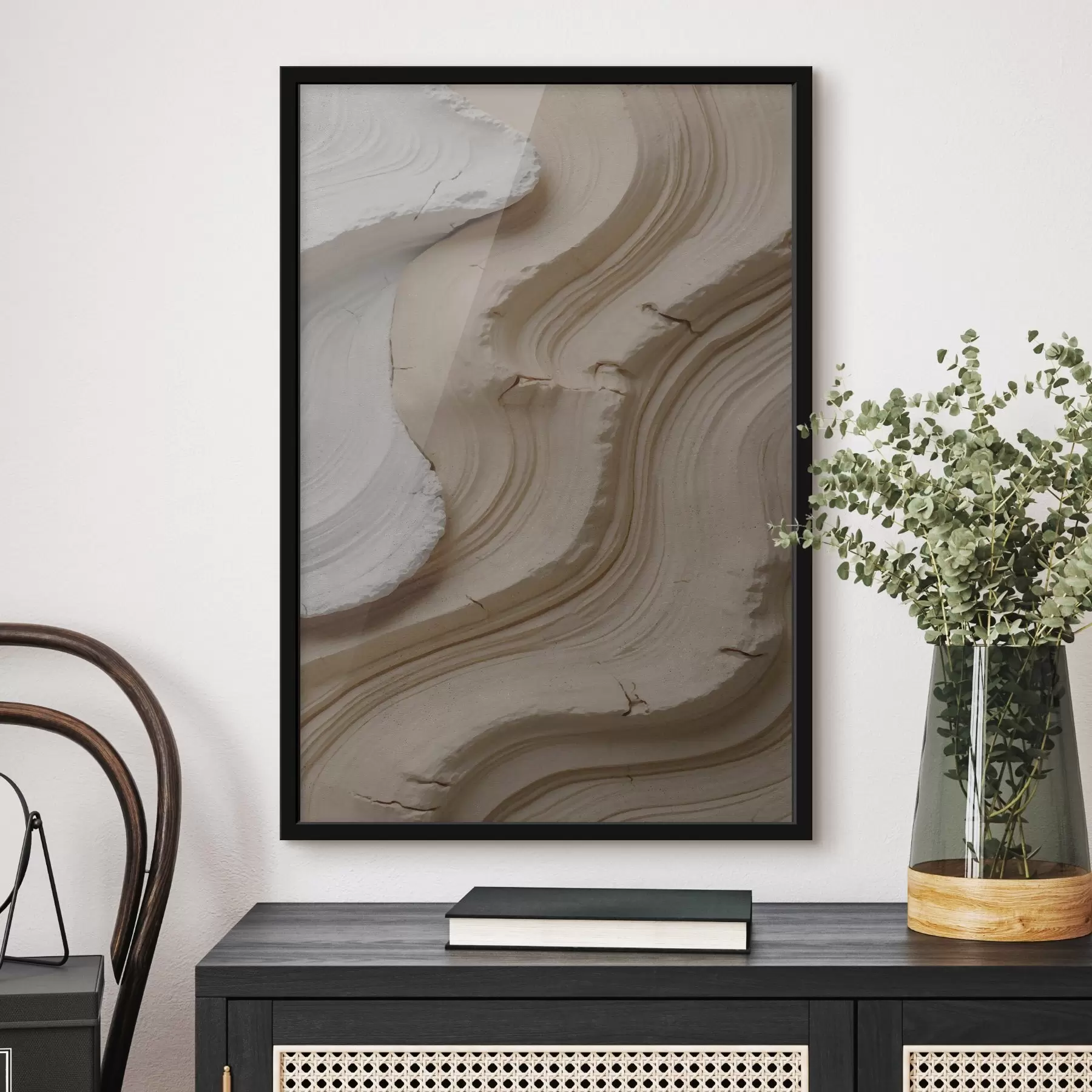 Fototapete Imitation von hellen und beigen Leisten f48108