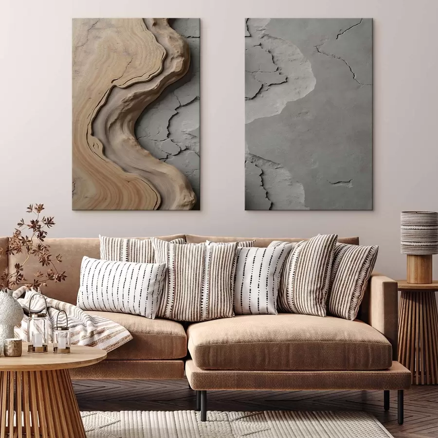 Fototapete Holz und Beton, Imitation m30079