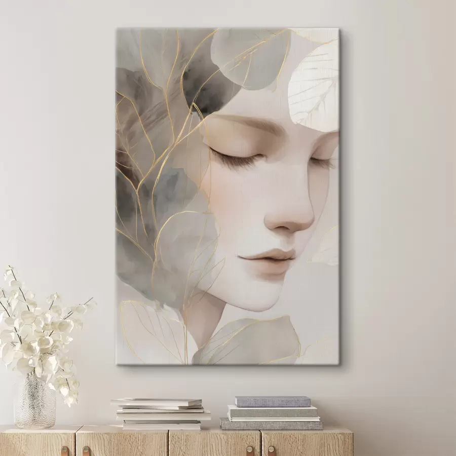 Fototapete Mädchen im Laub s47937