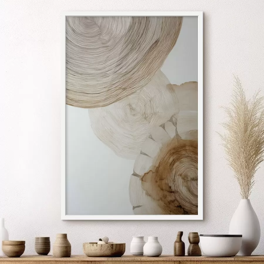 Fototapete abstrakte jährliche Baumringe f47933