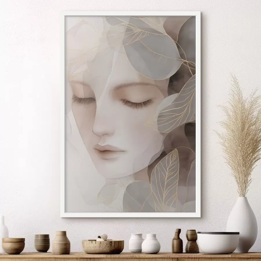 Fototapete Mädchen im Laub f47938