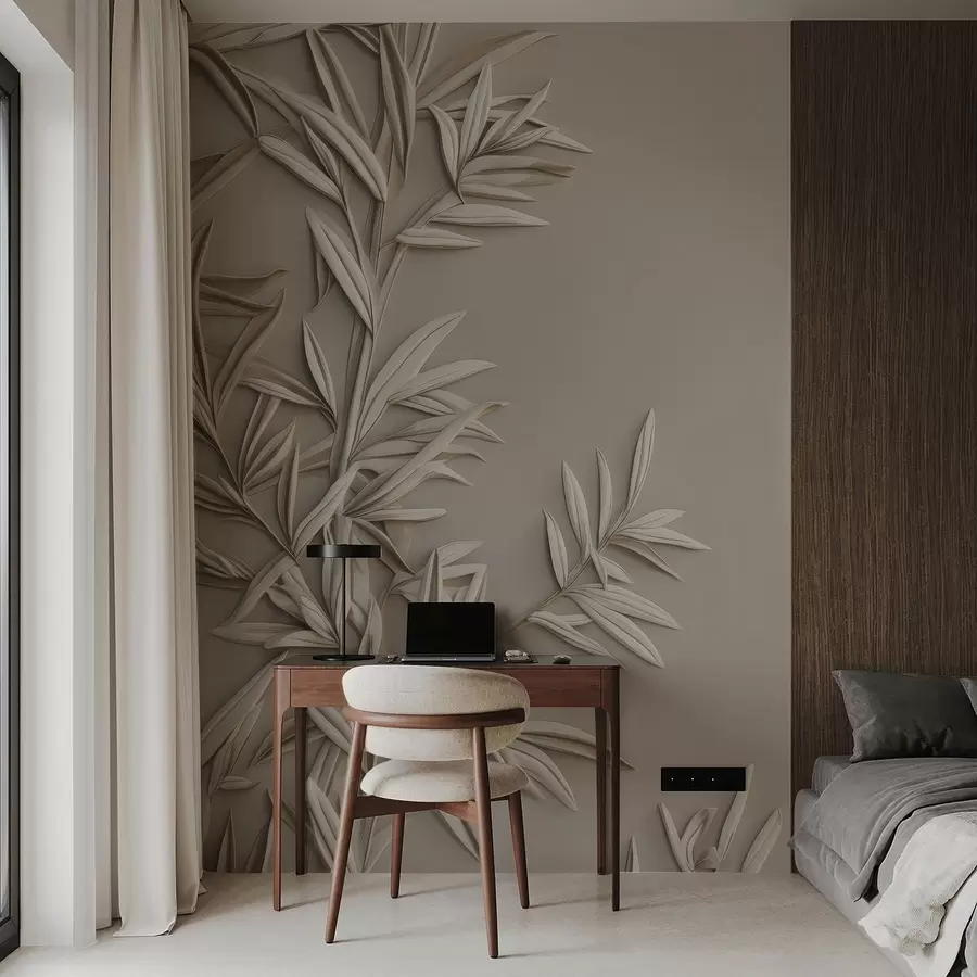 Fototapete Imitation von Flachreliefblättern w05244