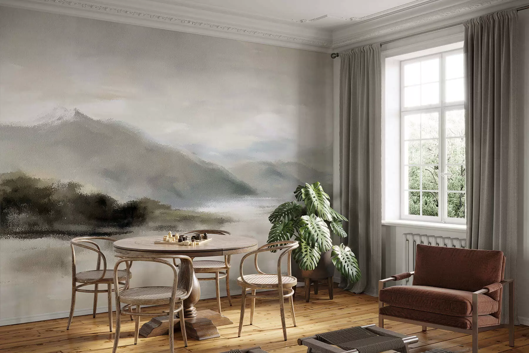 Fototapete Bemalte Berge w05248