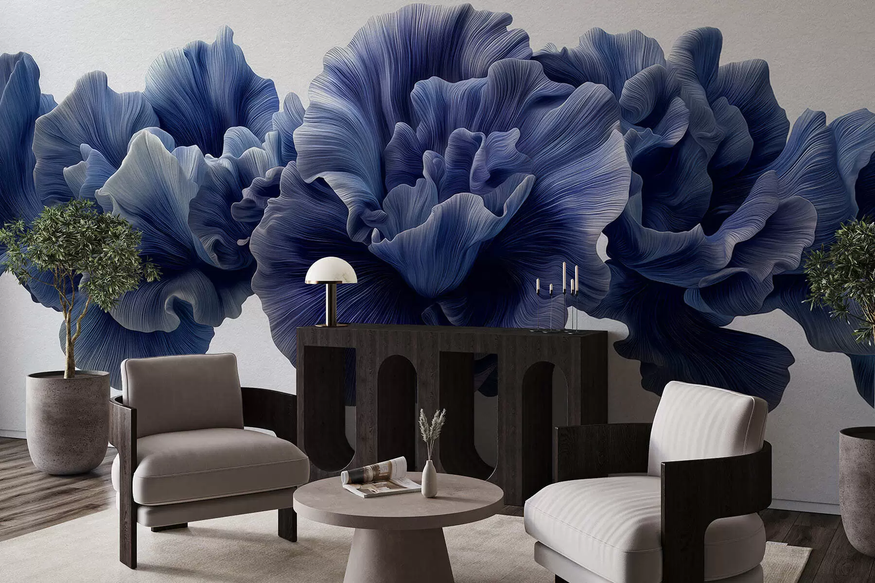 Fototapete Luxuriöse Kurven der Blütenblätter w05249