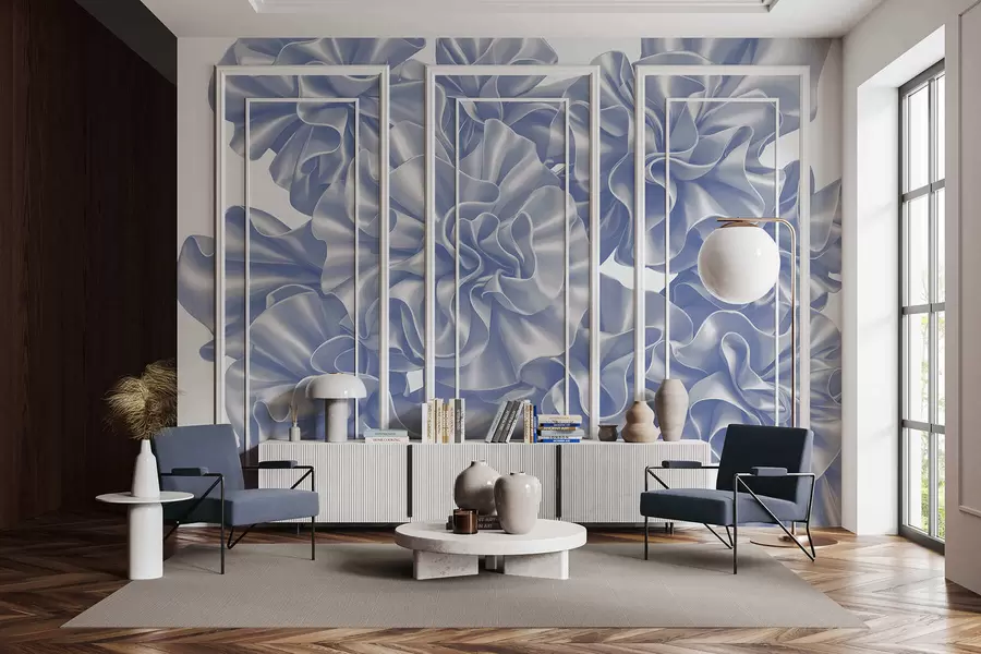 Fototapete Nachahmung von Blumen aus Bändern w05252v1