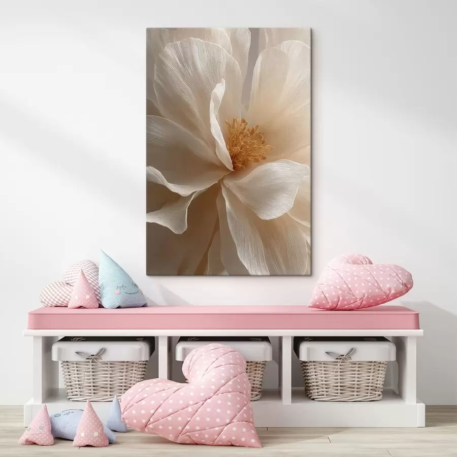 Fototapete Makro-Blumenkomposition in warmen Farbtönen s48120