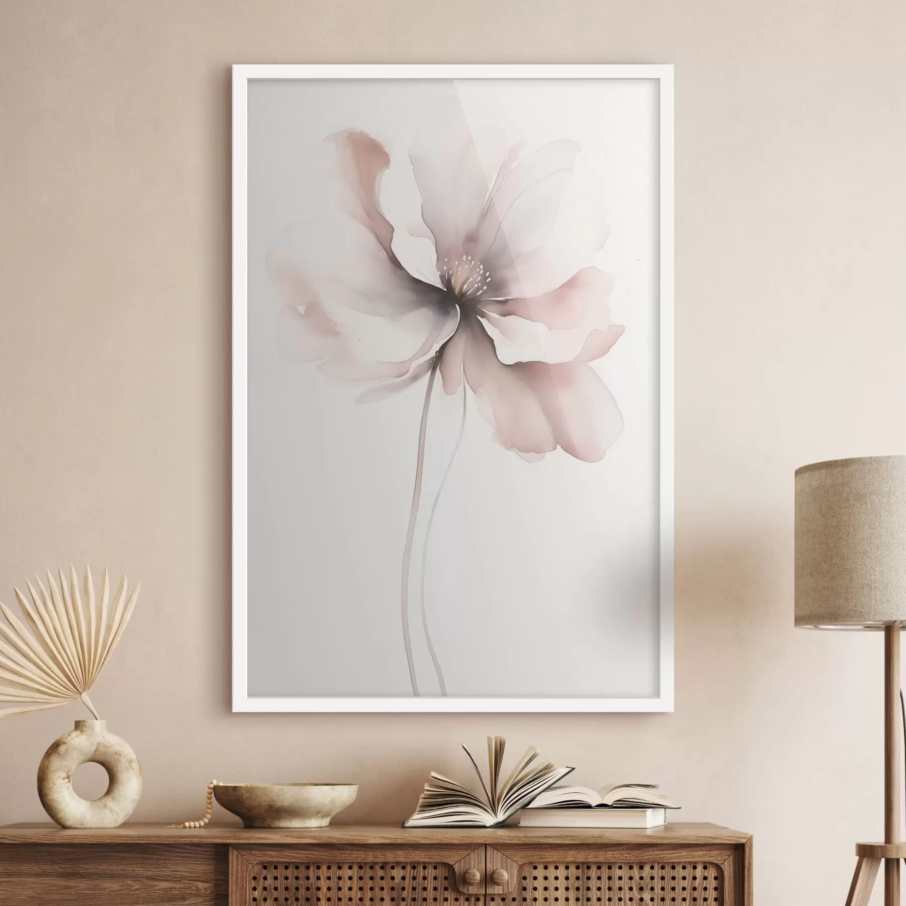 Fototapete zarte Aquarellblume f48073