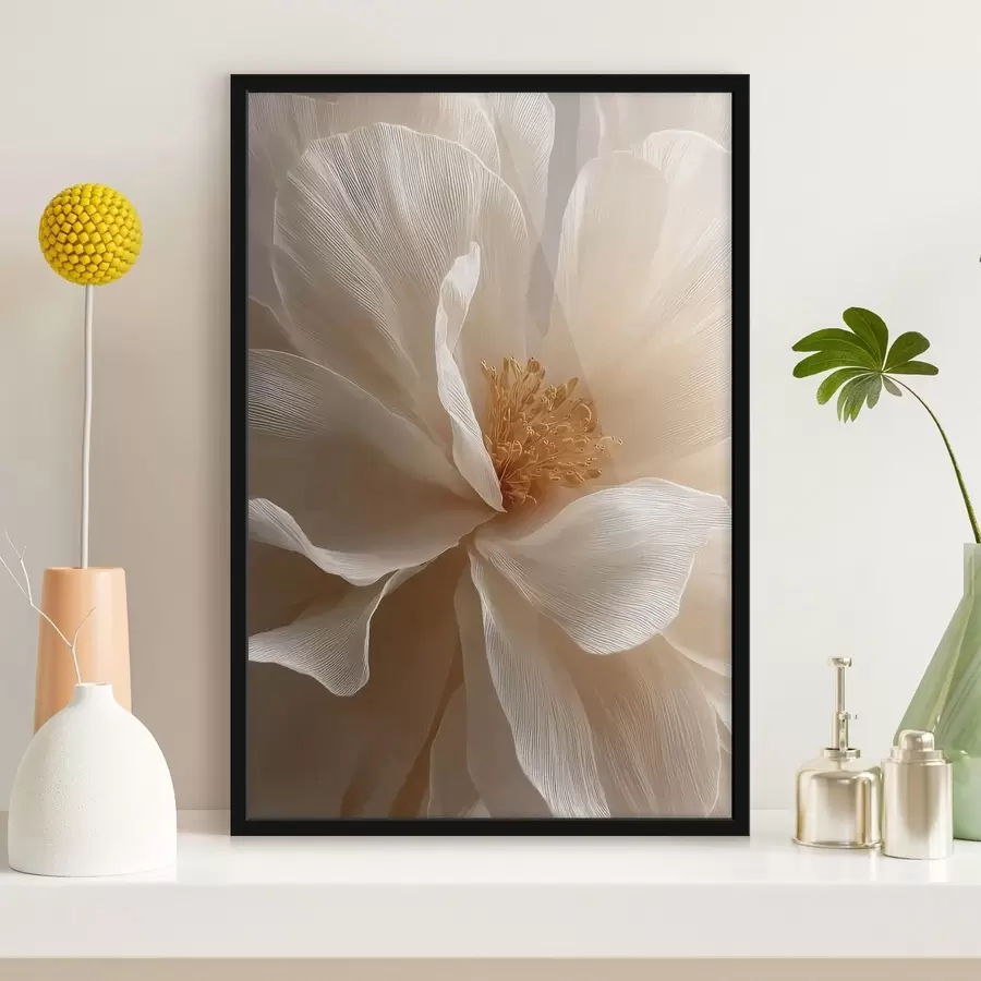 Fototapete Makro-Blumenkomposition in warmen Farbtönen f48120