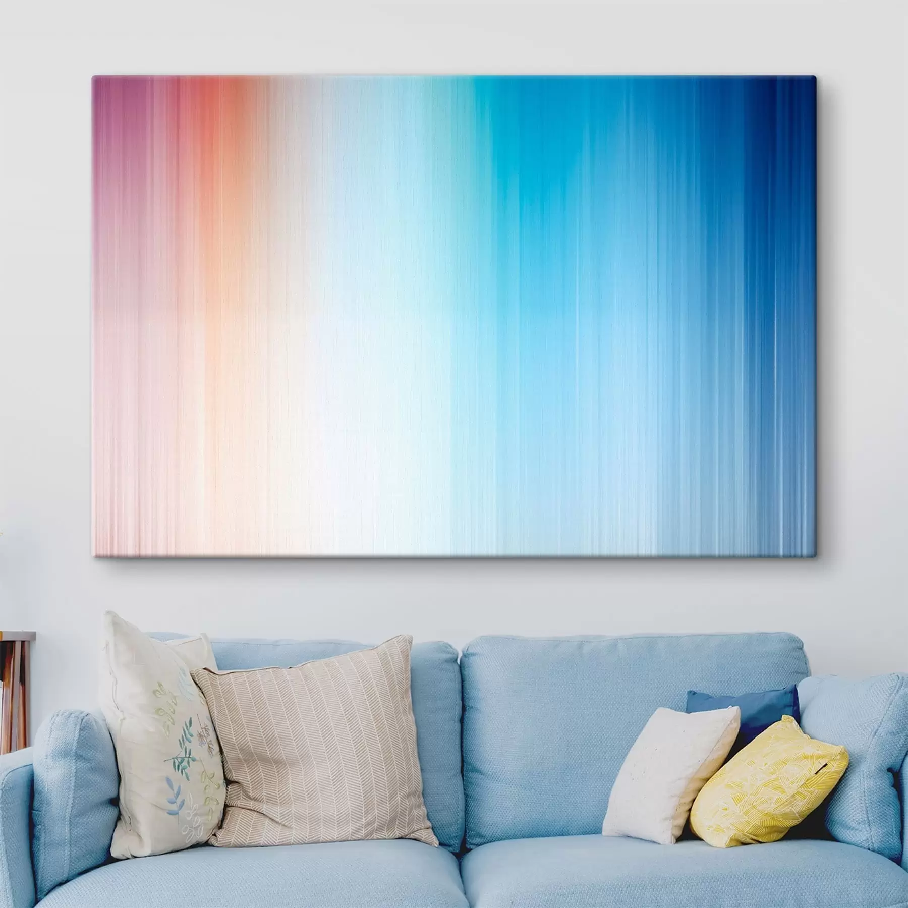 Fototapete Sanfter Farbverlauf von warm zu blau s48090