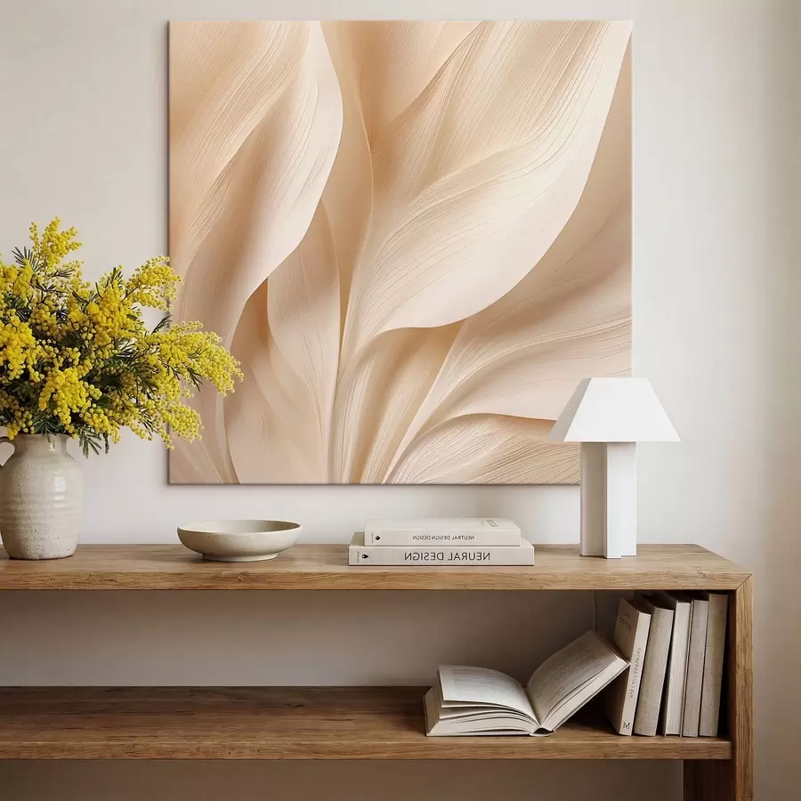 Fototapete Abstrakte beige fließende Linien s48095