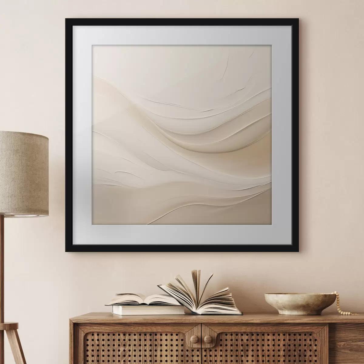 Poster Minimales helles Wellenmuster f48097