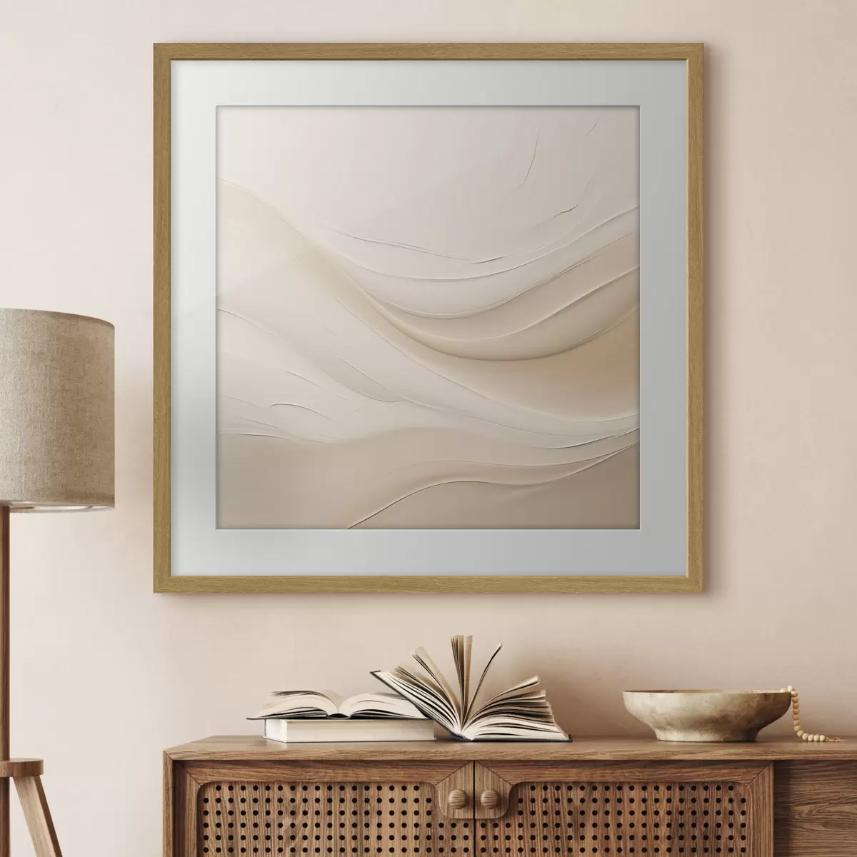 Poster Minimales helles Wellenmuster f48097