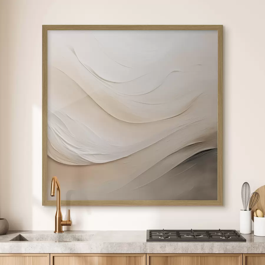 Fototapete Mehrschichtige beige Wellen mit weicher Textur f48099