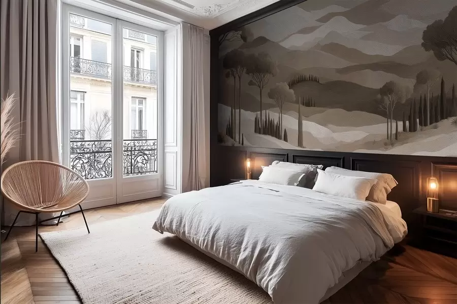 Fototapete Landschaft im Ölfarbenstil w05258v1