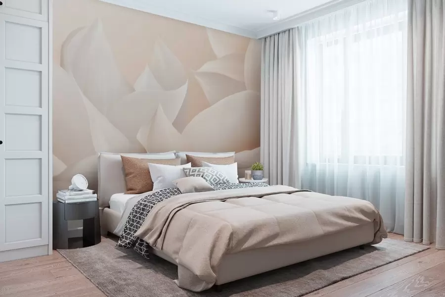 Fototapete Weiche pfirsichfarbene Blütenblätter w09716