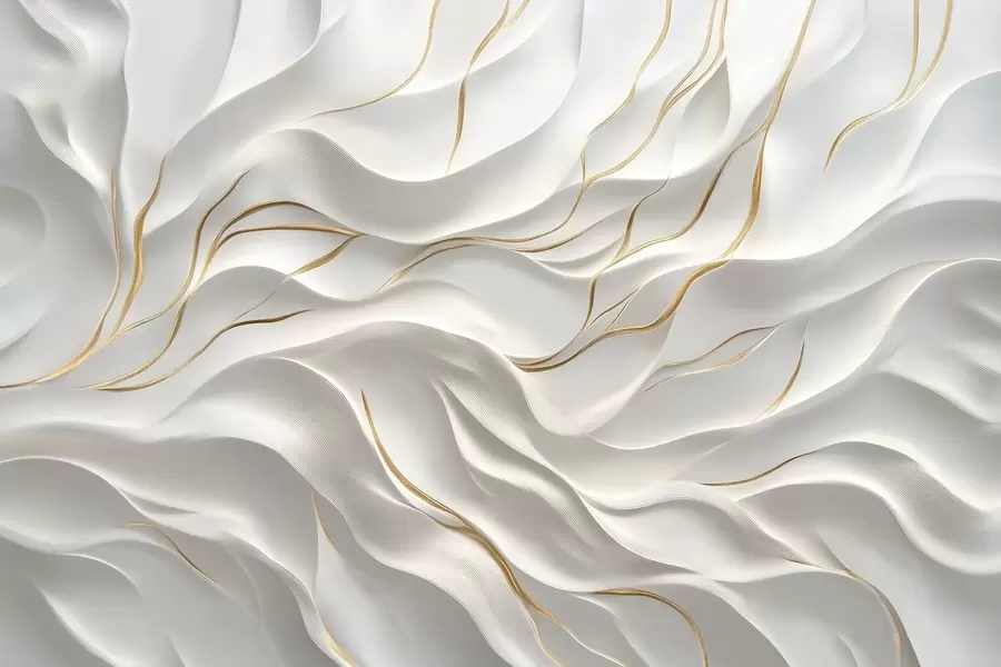 Fototapete Graue geprägte Wellen mit gelben Akzenten w09724