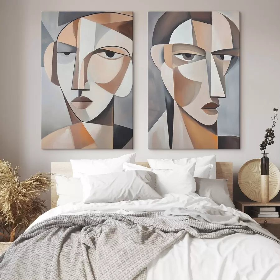 Fototapete Moderne kubistische Porträts  m30065