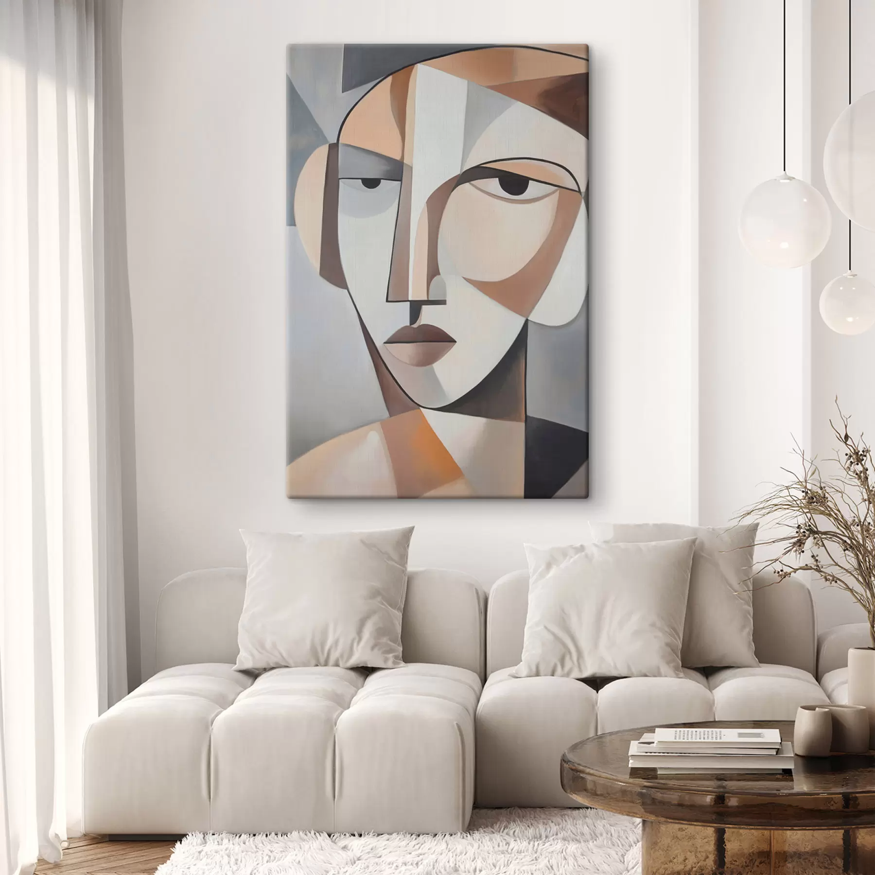 Fototapete Ein modernes kubistisches Porträt s48012