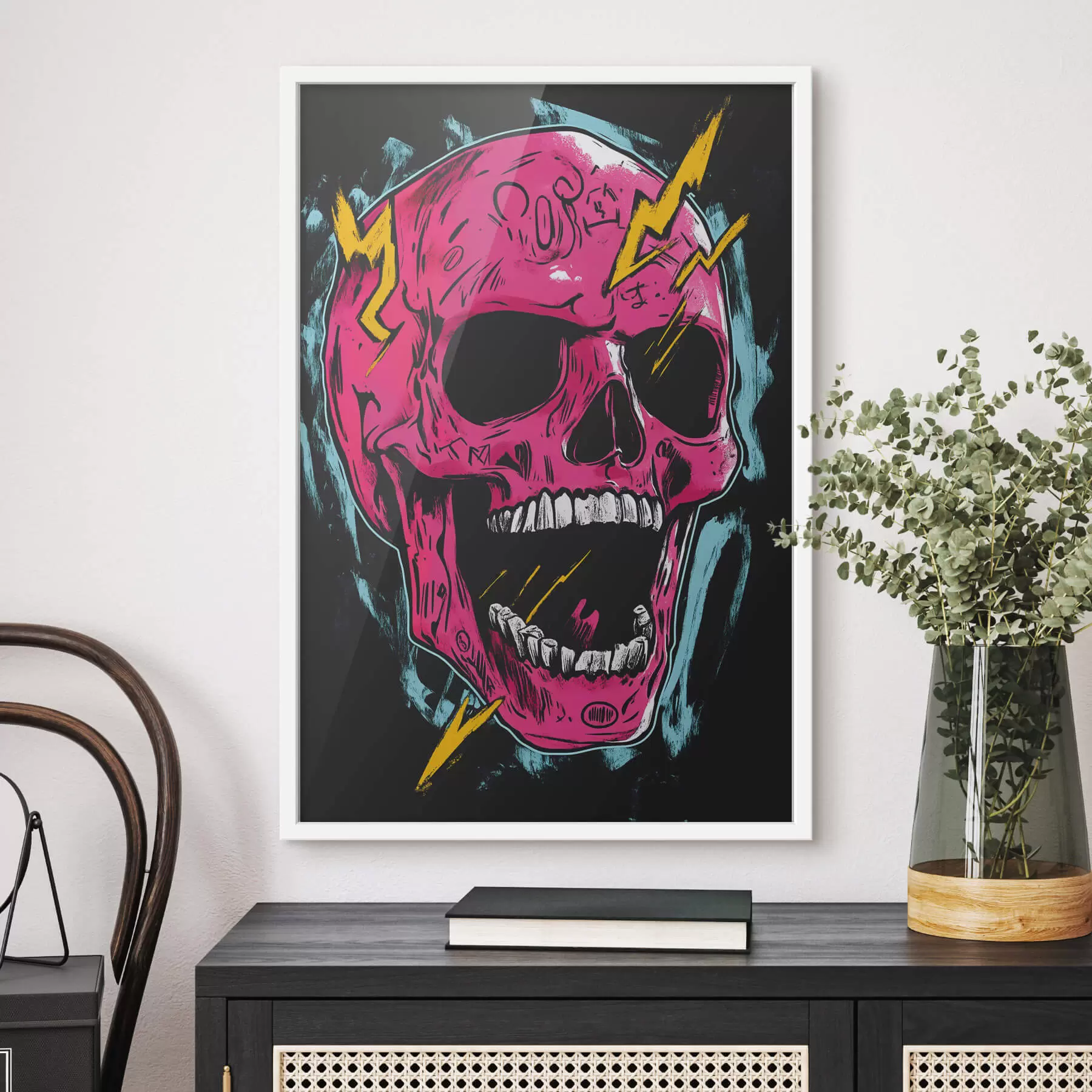 Fototapete Abstrakter Schädel f47780