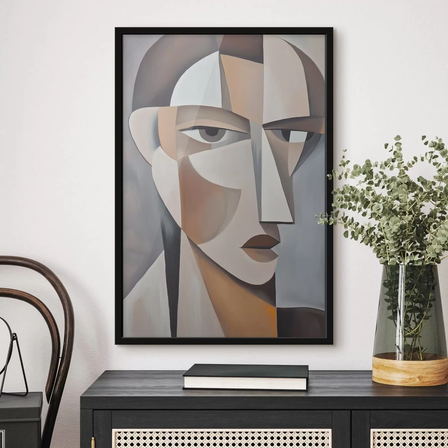 Fototapete Ein modernes kubistisches Porträt f48013