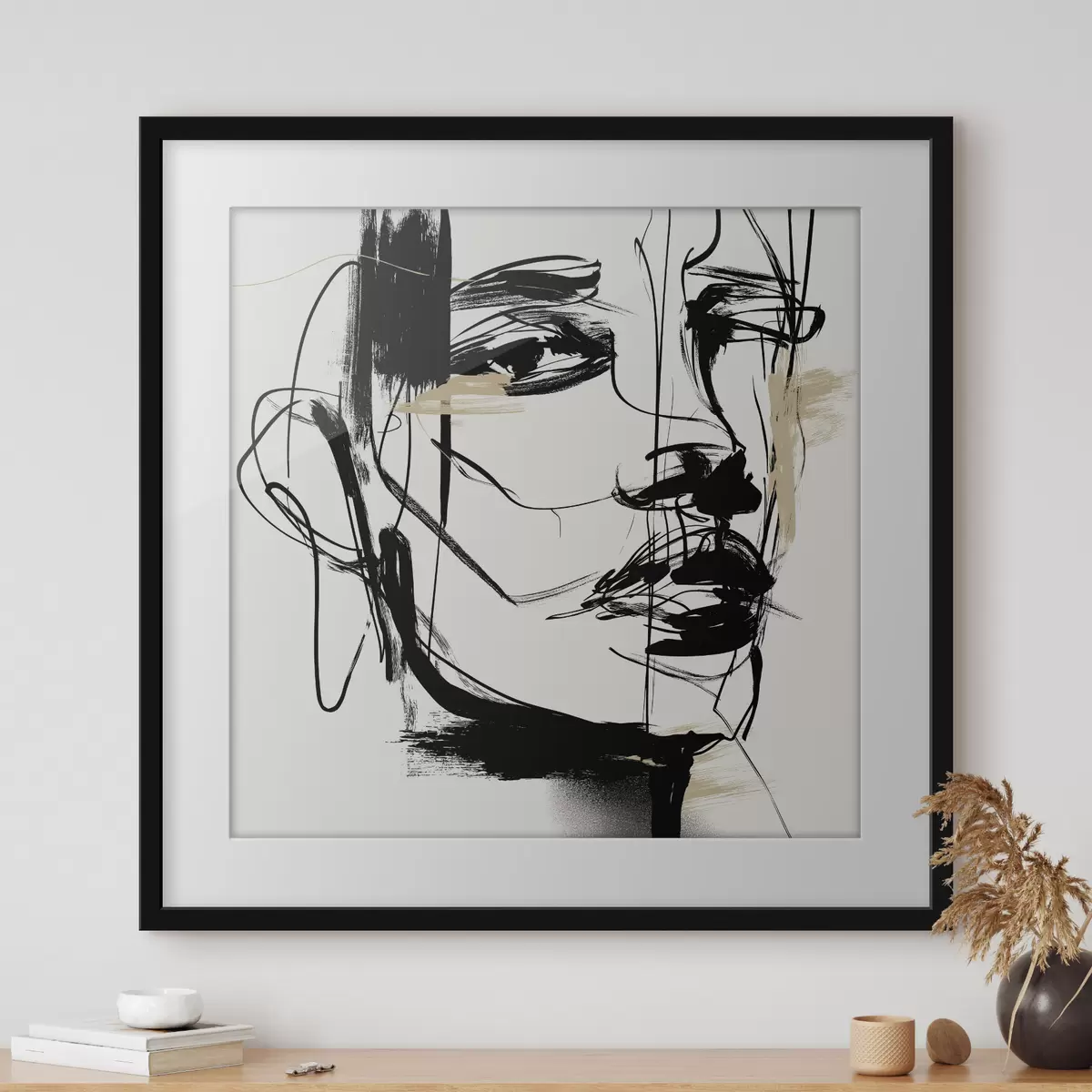 Poster Minimalistische Porträts einer Frau f48014