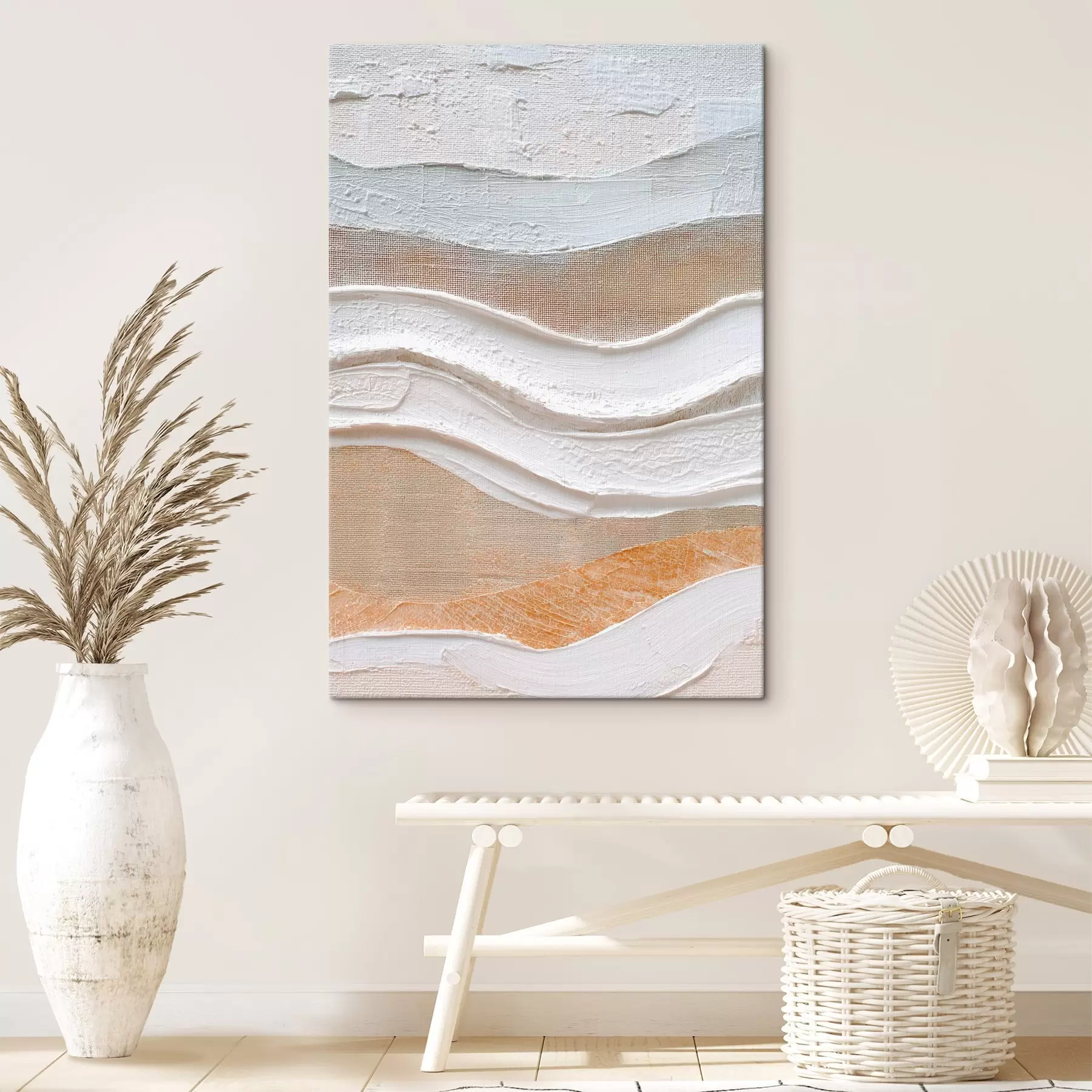 Fototapete Strukturierte Komposition mit kräftigen Pinselstrichen in minimalistischem Stil s47965