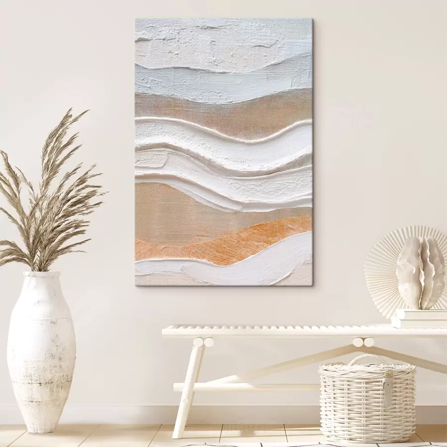 Fototapete Strukturierte Komposition mit kräftigen Pinselstrichen in minimalistischem Stil s47965