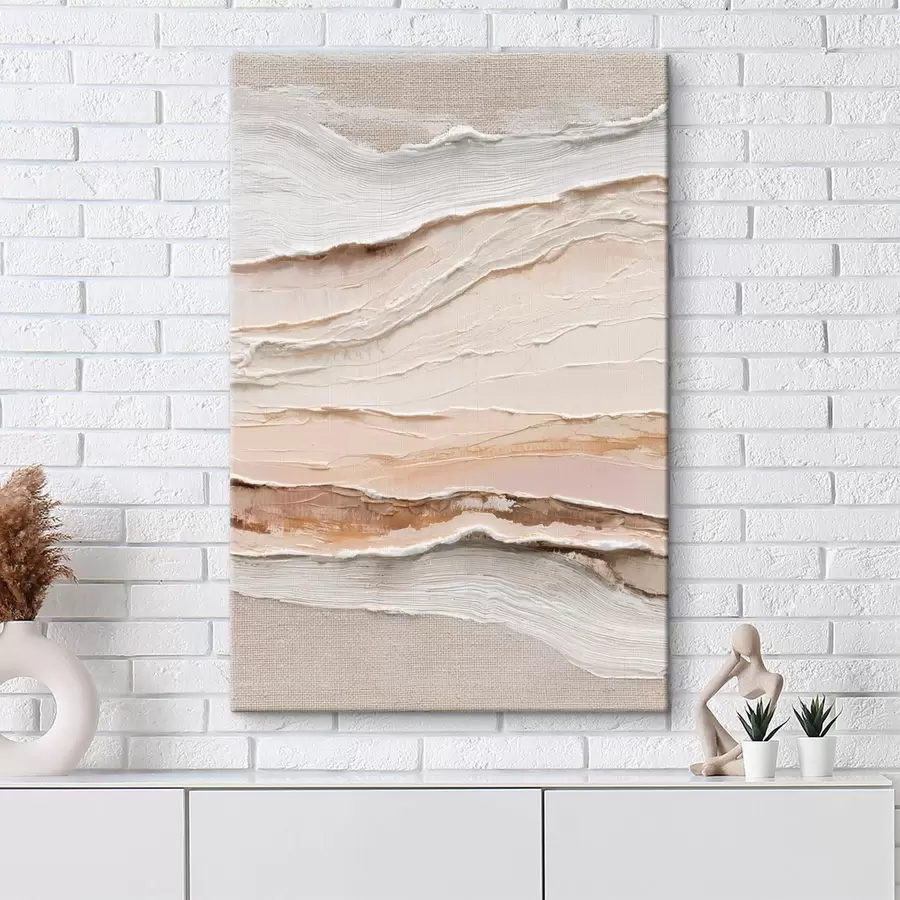 Fototapete Schichtkomposition in Sand- und Cremetönen s47966