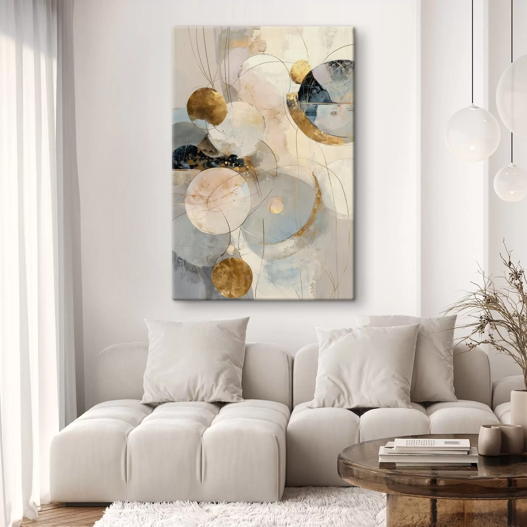 Fototapete Harmonie von Himmelsfarben und geometrischen Formen in minimalistischem Stil s47986