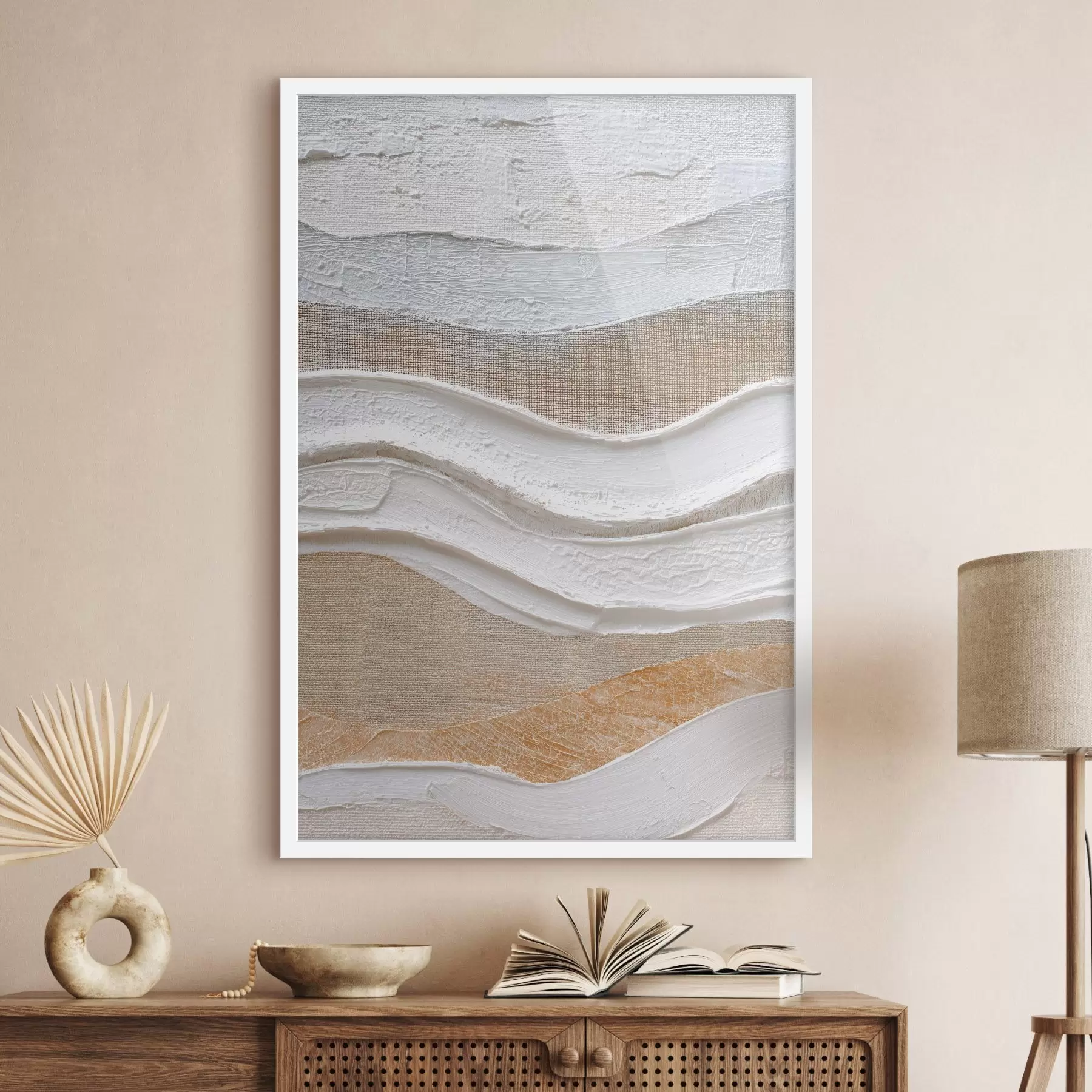 Fototapete Strukturierte Komposition mit kräftigen Pinselstrichen in minimalistischem Stil f47965