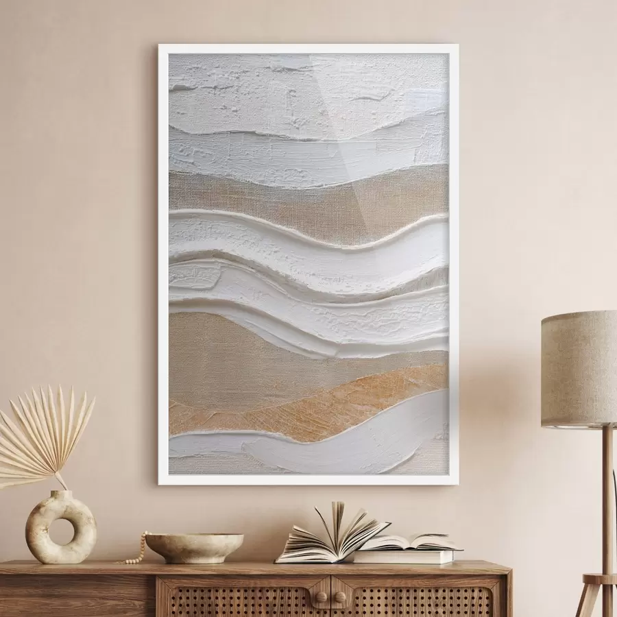 Fototapete Strukturierte Komposition mit kräftigen Pinselstrichen in minimalistischem Stil f47965