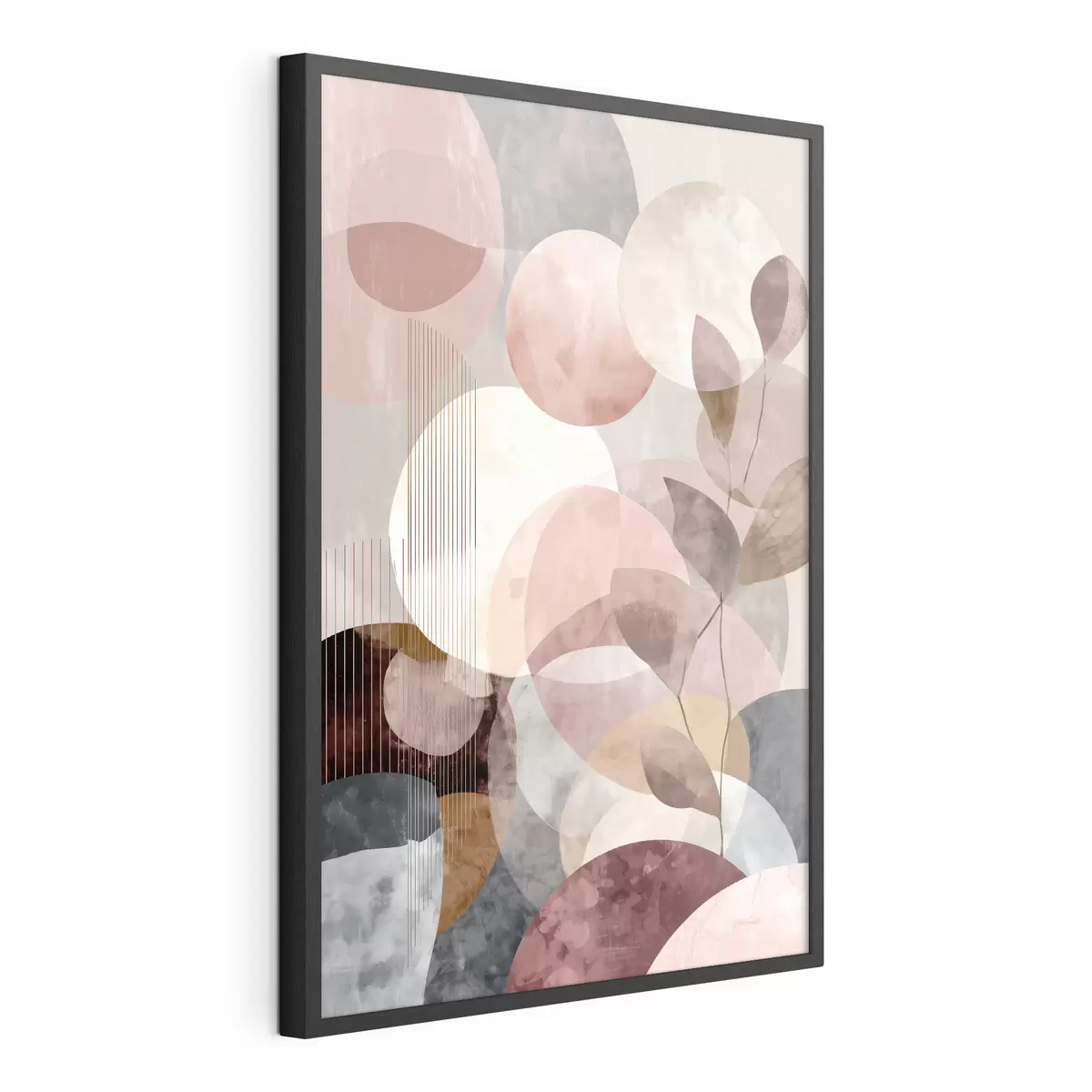 Poster Geometrische Formen und botanische Elemente in einem modernen, minimalistischen Stil f47975