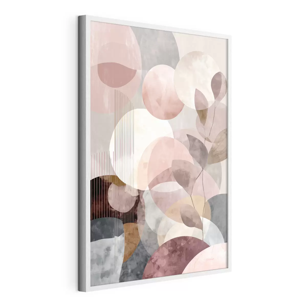 Poster Geometrische Formen und botanische Elemente in einem modernen, minimalistischen Stil f47975