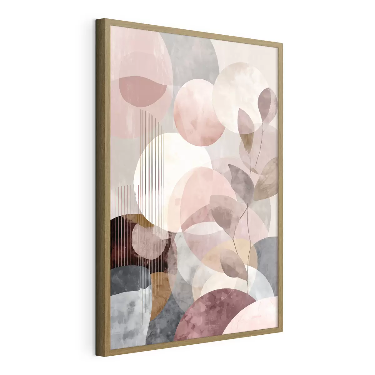 Poster Geometrische Formen und botanische Elemente in einem modernen, minimalistischen Stil f47975