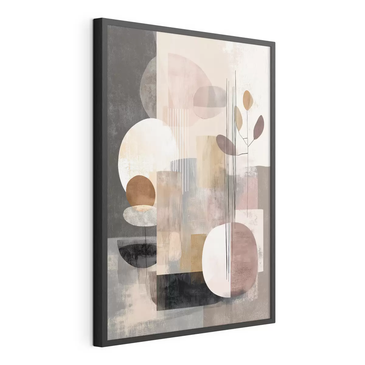 Poster Collage mit botanischen Elementen im Stil der digitalen Malerei f47981