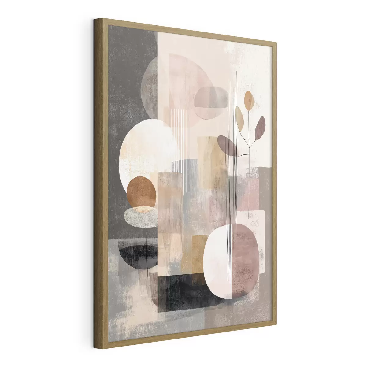 Poster Collage mit botanischen Elementen im Stil der digitalen Malerei f47981