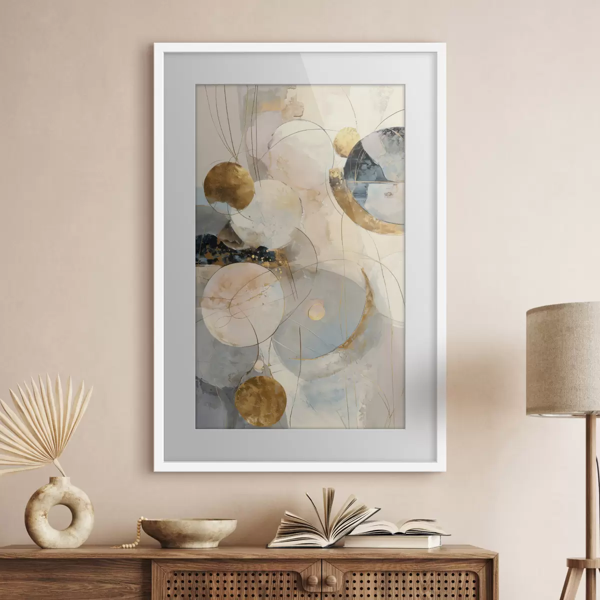 Poster Harmonie von Himmelsfarben und geometrischen Formen in minimalistischem Stil f47986