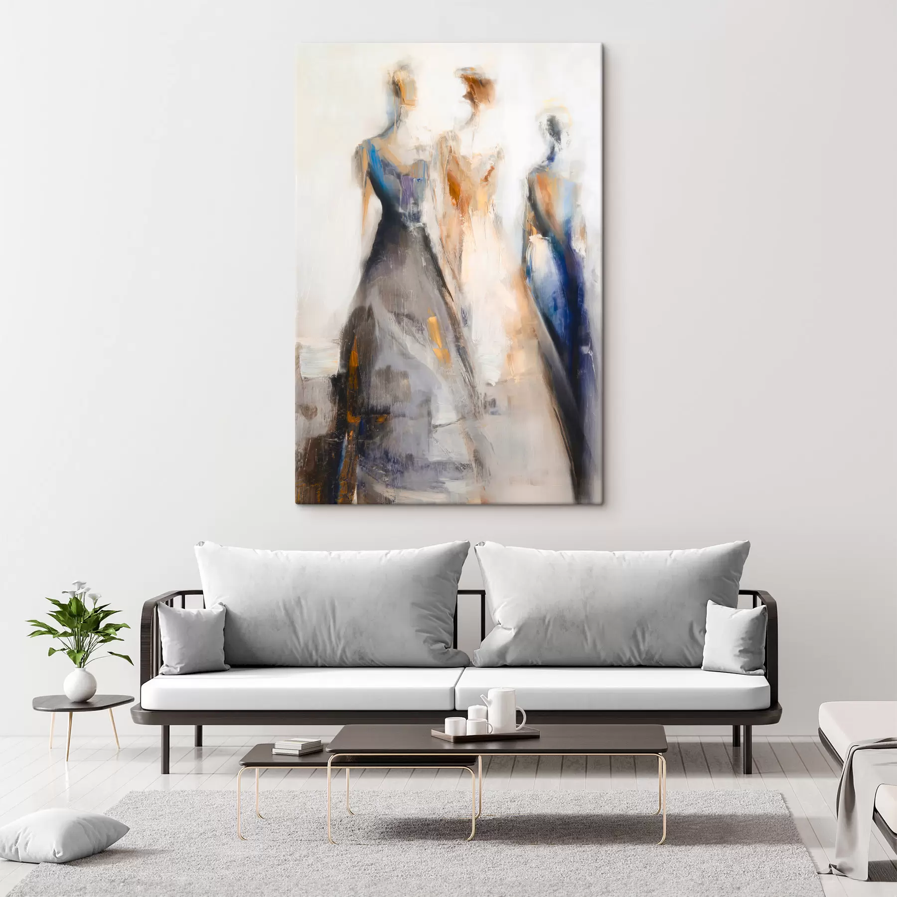 Fototapete Elegante abstrakte weibliche Silhouetten s48179