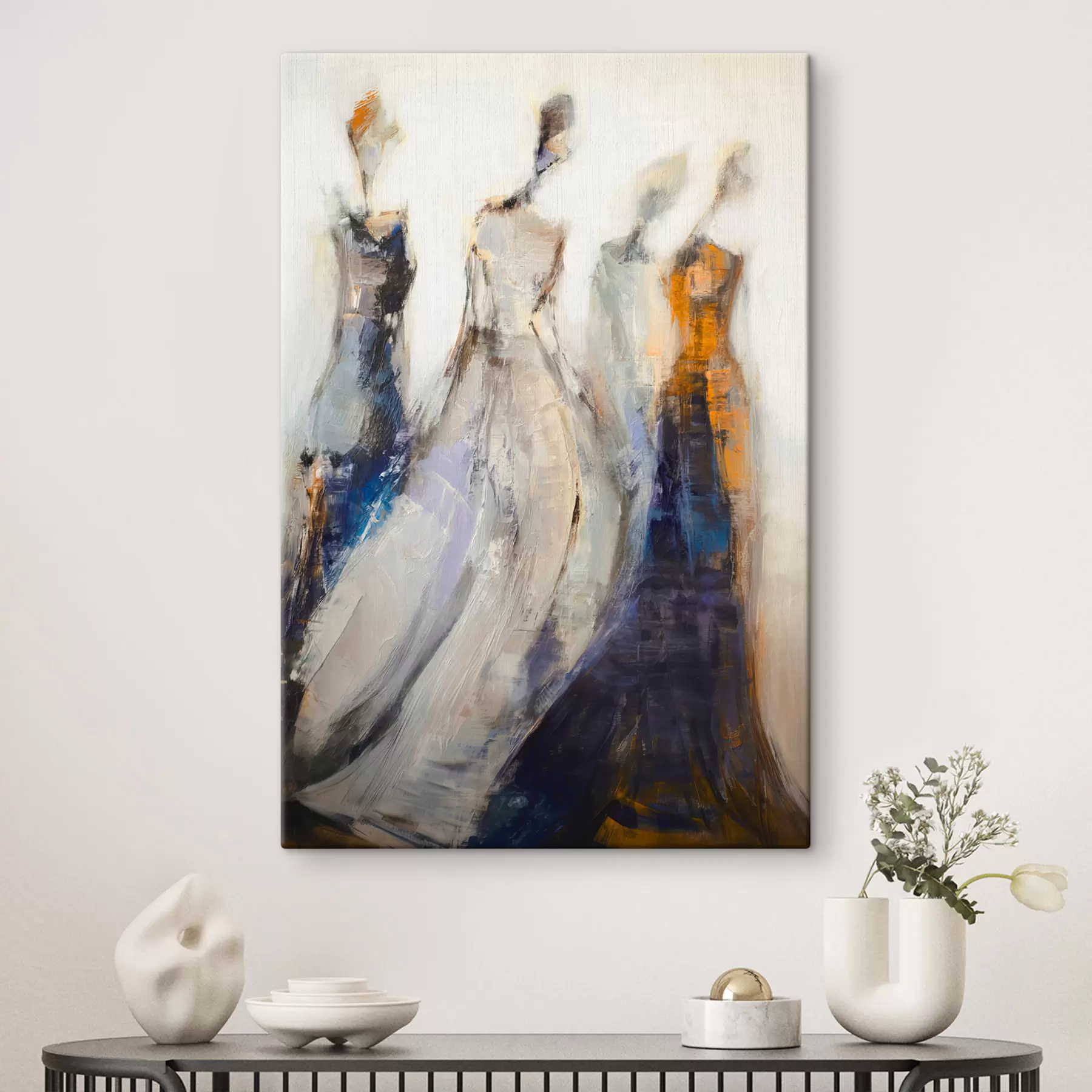 Fototapete Elegante abstrakte weibliche Silhouetten s48180