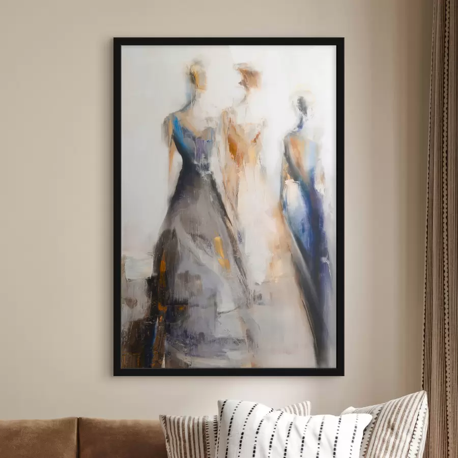 Fototapete Elegante abstrakte weibliche Silhouetten f48179