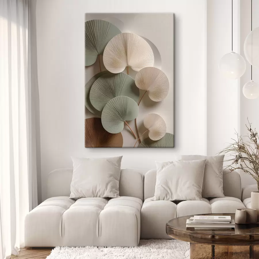 Fototapete Abstrakte Komposition mit Blättern s48225