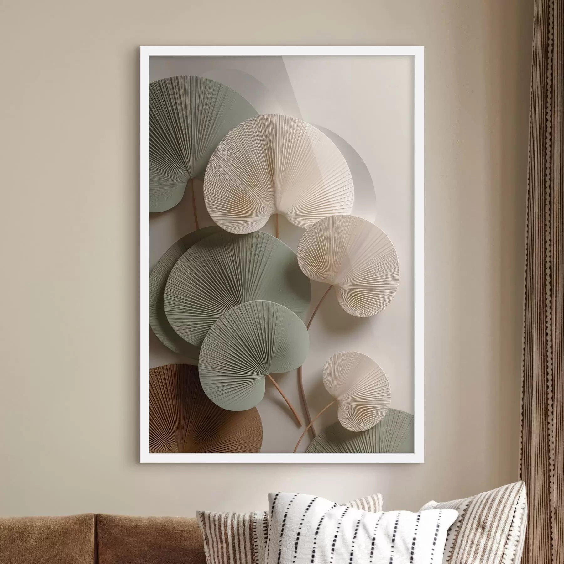 Fototapete Abstrakte Komposition mit Blättern f48225