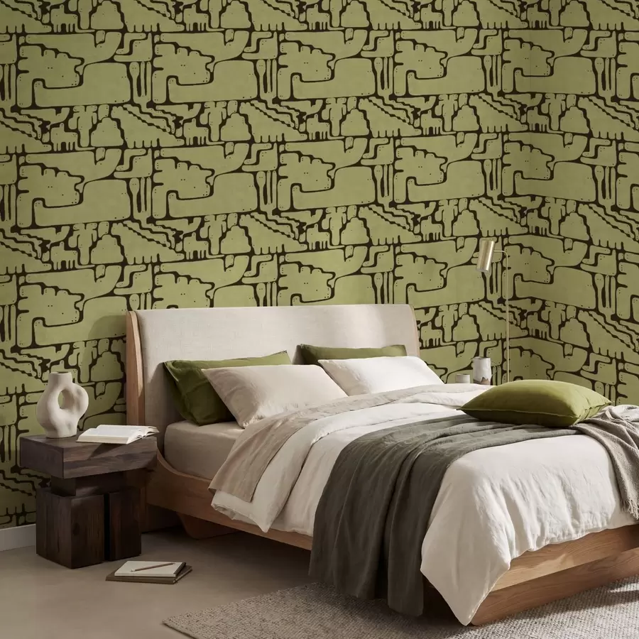 Fototapete Abstraktes Muster mit dunklen Linien a01122v1