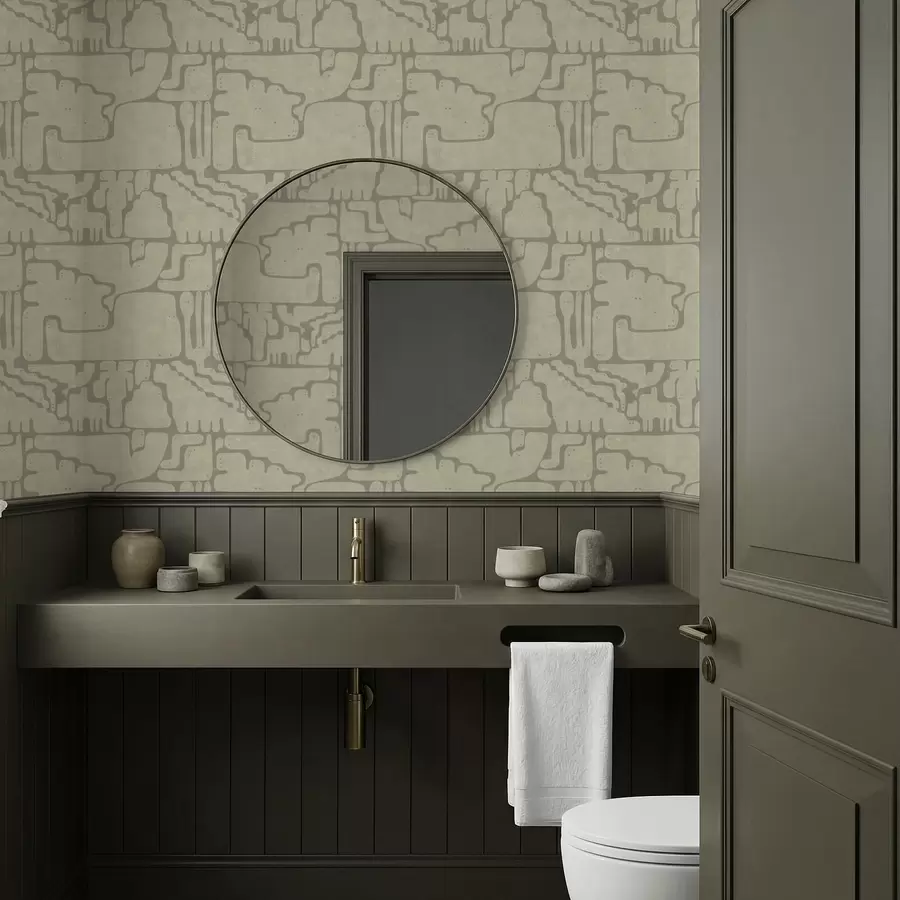 Fototapete Helles abstraktes Muster mit weichen Formen a01122v2