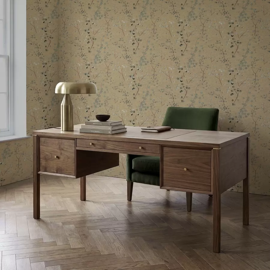 Fototapete Abstraktes botanisches Muster mit Kreisen a01126