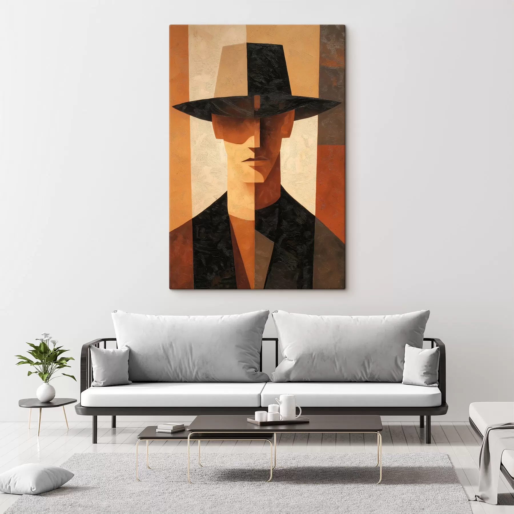 Fototapete Geometrisches abstraktes Porträt s48231