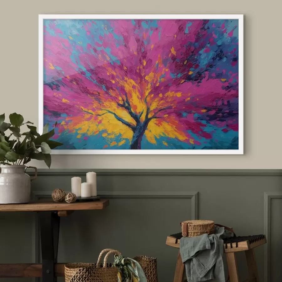 Fototapete Farbiger Baum f48228